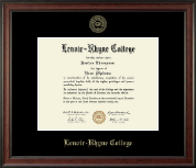 Lenoir-Rhyne University Gold Embossed Diploma Frame in Studio