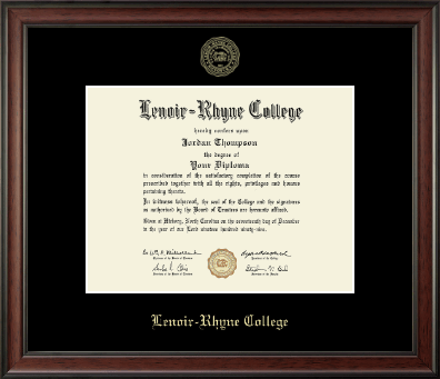 Lenoir-Rhyne University diploma frame - Gold Embossed Diploma Frame in Studio