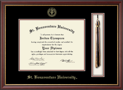 St. Bonaventure University diploma frame - Tassel & Cord Diploma Frame in Newport