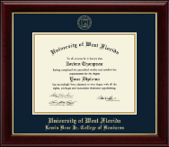 University of West Florida diploma frame - Gold Embossed Diploma Frame in Gallery