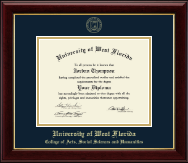University of West Florida diploma frame - Gold Embossed Diploma Frame in Gallery