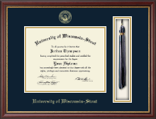 University of Wisconsin-Stout Tassel Diploma Frame in Newport