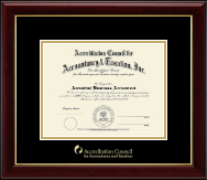 Accreditation Council for Accountancy and Taxation Gold Embossed Certificate Frame in Gallery