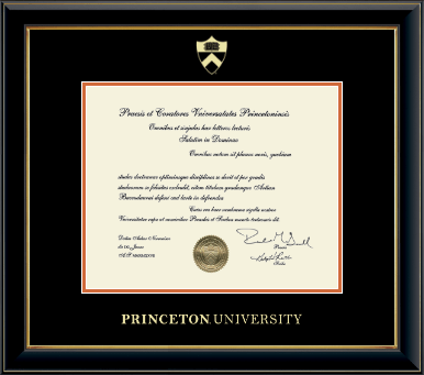 Princeton University diploma frame - Gold Embossed Diploma Frame in Onyx Gold