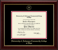 University of Arkansas Community College at Hope diploma frame - Gold Embossed Diploma Frame in Gallery