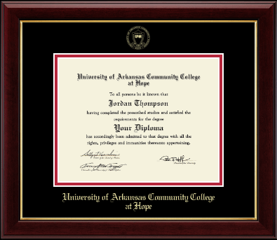 University of Arkansas Community College at Hope diploma frame - Gold Embossed Diploma Frame in Gallery
