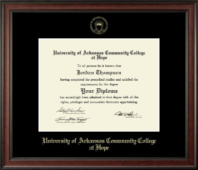 University of Arkansas Community College at Hope diploma frame - Gold Embossed Diploma Frame in Studio