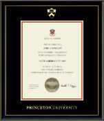 Princeton University Gold Embossed Certificate Frame in Onexa Gold