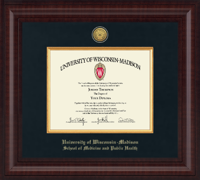 University of Wisconsin Madison diploma frame - Presidential Gold Engraved Diploma Frame in Premier