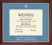New Mexico Institute of Mining & Technology Silver Embossed Diploma Frame in Kensington Silver