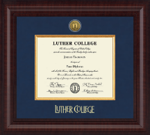 Luther College diploma frame - Presidential Gold Engraved Diploma Frame in Premier