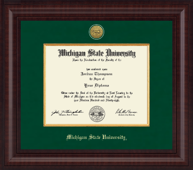 Michigan State University diploma frame - Presidential Gold Engraved Diploma Frame in Premier
