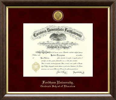 Fordham University diploma frame - Gold Engraved Medallion Diploma Frame in Hampshire