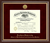 Fordham University diploma frame - Gold Engraved Medallion Diploma Frame in Hampshire
