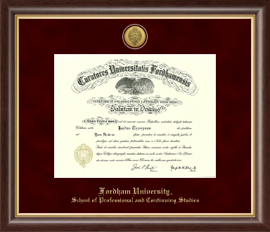 Fordham University diploma frame - Gold Engraved Medallion Diploma Frame in Hampshire