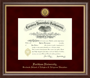 Fordham University diploma frame - Gold Engraved Medallion Diploma Frame in Hampshire