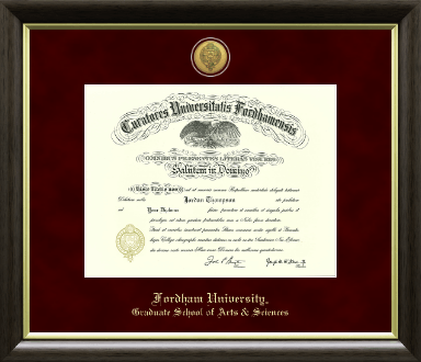 Fordham University diploma frame - Gold Engraved Medallion Diploma Frame in Hampshire