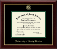 University of South Florida Health Sciences diploma frame - Gold Embossed Diploma Frame in Gallery