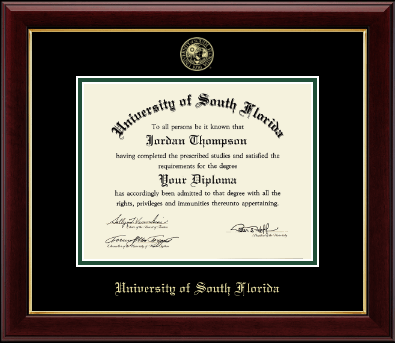 University of South Florida Health Sciences diploma frame - Gold Embossed Diploma Frame in Gallery