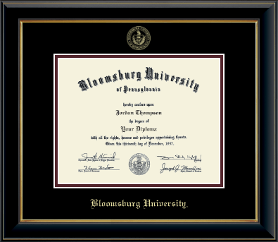 Bloomsburg University diploma frame - Gold Embossed Diploma Frame in Onyx Gold