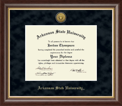 Arkansas State University at Jonesboro diploma frame - Gold Engraved Medallion Diploma Frame in Hampshire