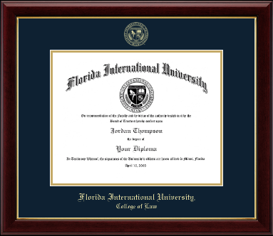 Florida International University diploma frame - Gold Embossed Diploma Frame in Gallery