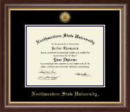 Northwestern State University diploma frame - Gold Engraved Medallion Diploma Frame in Hampshire