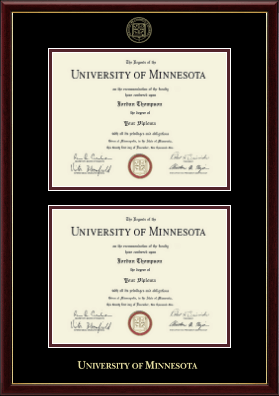 University of Minnesota diploma frame - Double Diploma Frame in Galleria