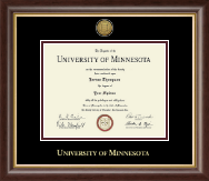 University of Minnesota Gold Engraved Medallion Diploma Frame in Hampshire