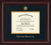 Kutztown University Presidential Gold Engraved Diploma Frame in Premier