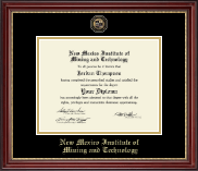 New Mexico Institute of Mining & Technology Masterpiece Medallion Diploma Frame in Kensington Gold