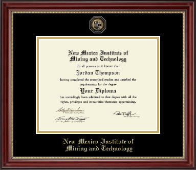 New Mexico Institute of Mining & Technology diploma frame - Masterpiece Medallion Diploma Frame in Kensington Gold