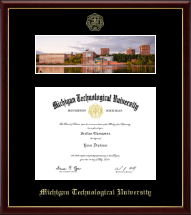 Michigan Technological University diploma frame - Campus Scene Diploma Frame in Galleria