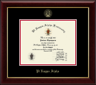 Pi Kappa Alpha Gold Embossed Certificate Frame in Gallery