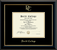 Dordt College Gold Embossed Diploma Frame in Onyx Gold