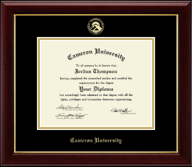 Cameron University diploma frame - Gold Embossed Diploma Frame in Gallery