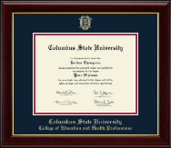 Columbus State University Gold Embossed Diploma Frame in Gallery