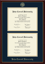 John Carroll University Double Diploma Frame in Galleria