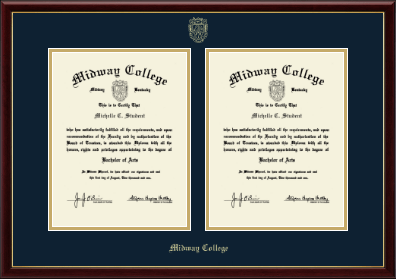 Midway College diploma frame - Double Diploma Frame in Galleria