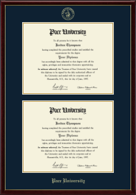 Pace University diploma frame - Double Diploma Frame in Galleria