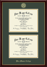 Pine Manor College diploma frame - Double Diploma Frame in Galleria