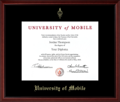 University of Mobile Gold Embossed Diploma Frame in Camby