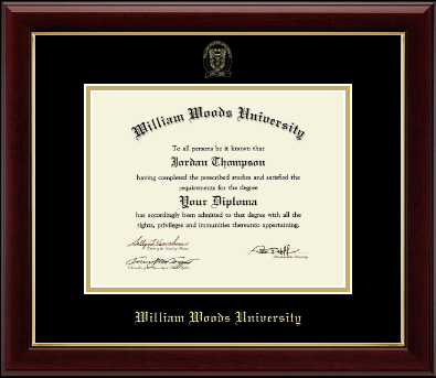 William Woods University diploma frame - Gold Embossed Diploma Frame in Gallery