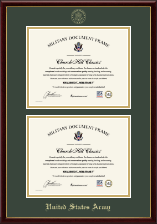 United States Army Double Certificate Frame in Galleria