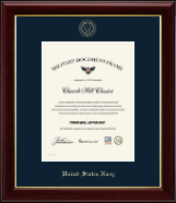 United States Navy certificate frame - Gold Embossed Certificate Frame  in Gallery