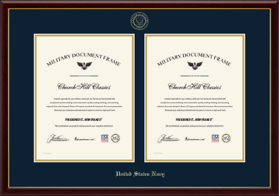 United States Navy certificate frame - Double Certificate Frame in Galleria