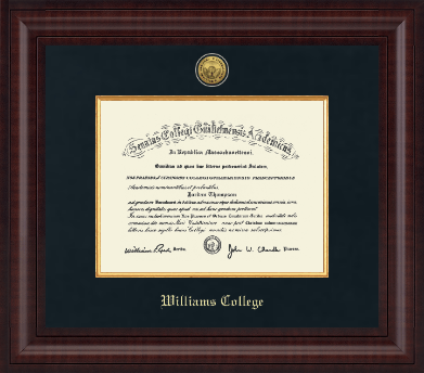 Williams College diploma frame - Presidential Gold Engraved Diploma Frame in Premier