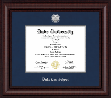 Duke University diploma frame - Presidential Silver Engraved Diploma Frame in Premier
