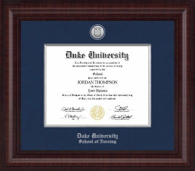 Duke University diploma frame - Presidential Silver Engraved Diploma Frame in Premier
