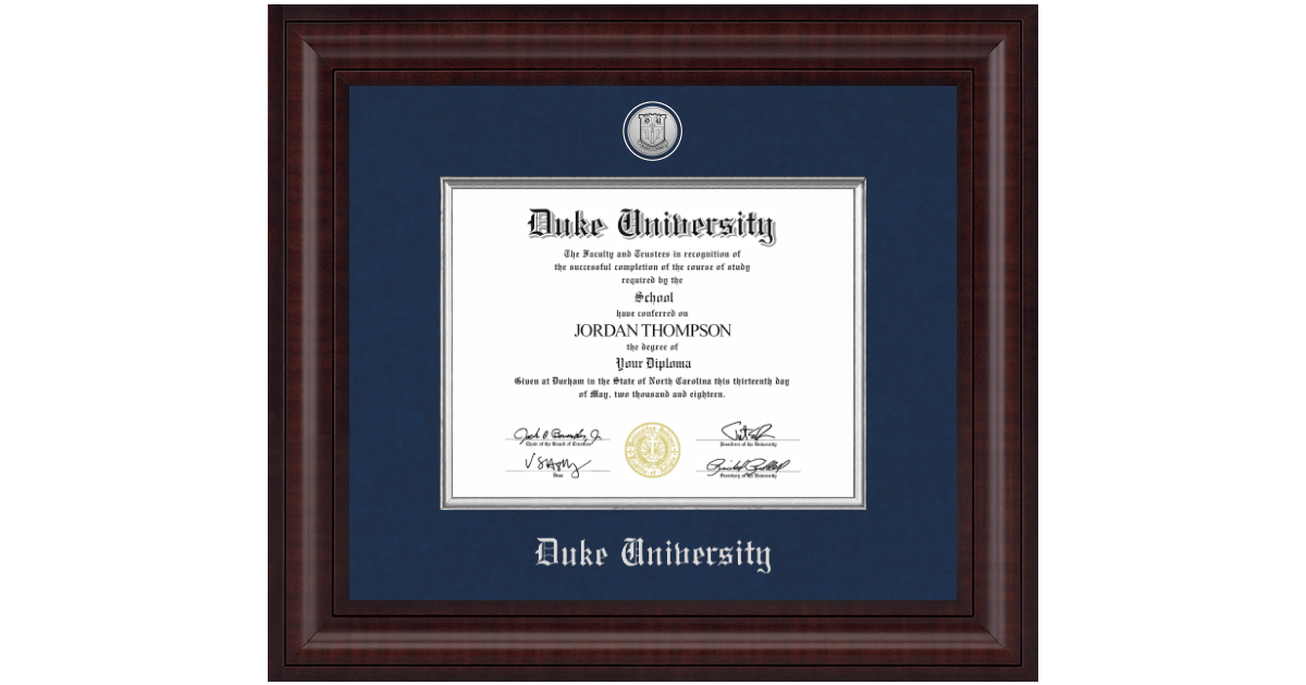 Duke University Diploma Frames Duke Gifts Church Hill Classics